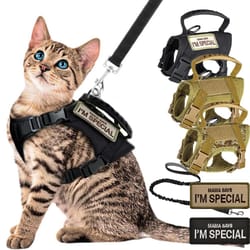 tactical pet harness and leash set with control handle