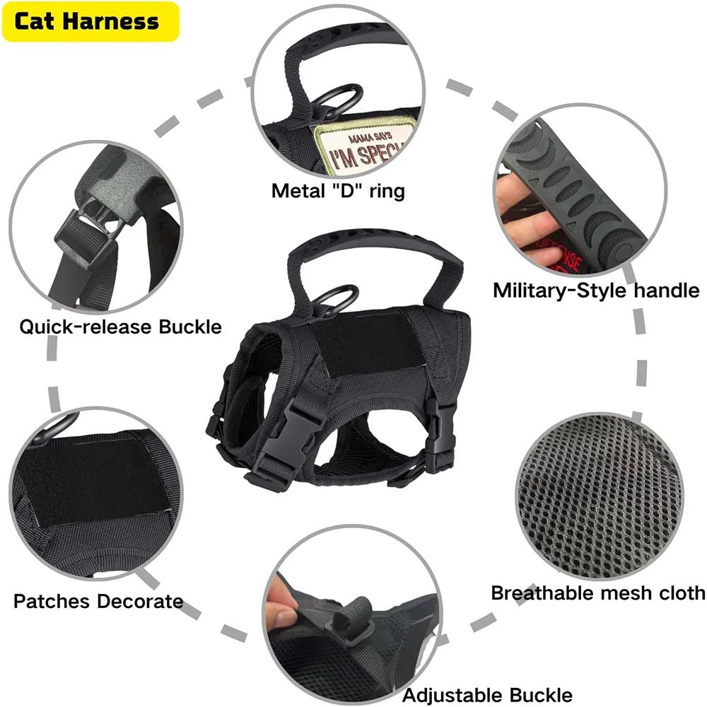 Tactical Pet Harness And Leash Set With Control Handle 2