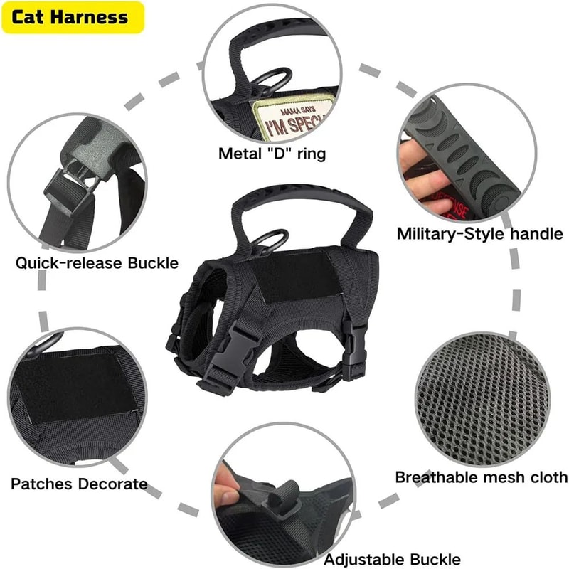 Tactical Pet Harness And Leash Set With Control Handle 2