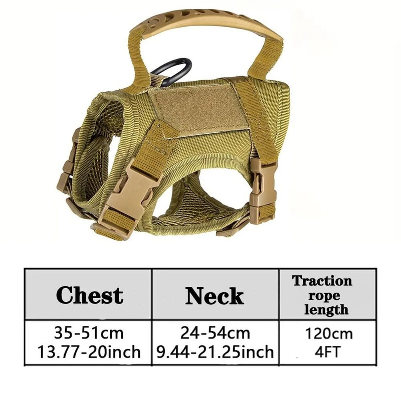 Tactical Pet Harness And Leash Set With Control Handle 7