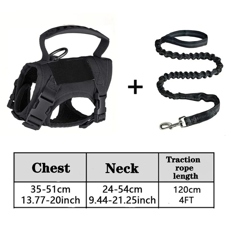 Tactical Pet Harness And Leash Set With Control Handle 9
