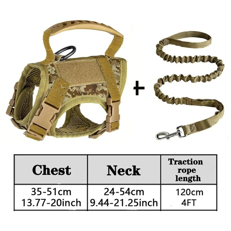Tactical Pet Harness And Leash Set With Control Handle 12