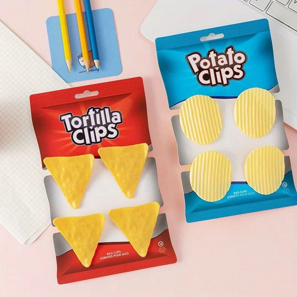 Chip Shaped Food Bag Clips Set Of 4 1