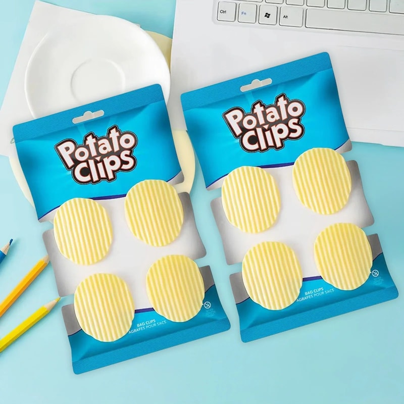 Chip Shaped Food Bag Clips Set Of 4 13