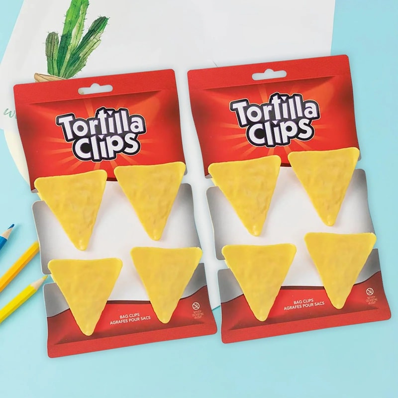 Chip Shaped Food Bag Clips Set Of 4 14