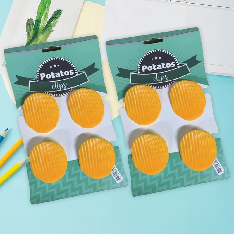 Chip Shaped Food Bag Clips Set Of 4 15