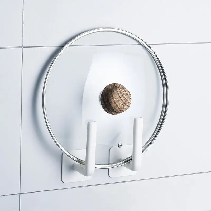 Kitchen Wall Mounted Pot Lid And Cup Holder Rack Set 6