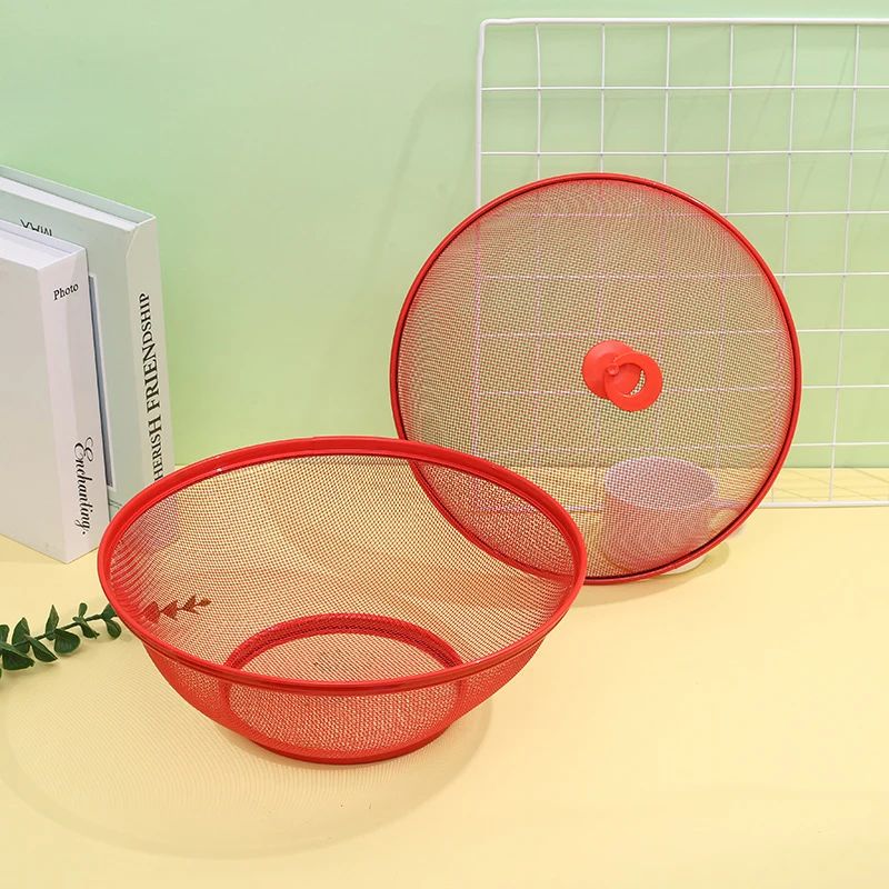 Mesh Fruit Storage Basket With Protective Lid 1