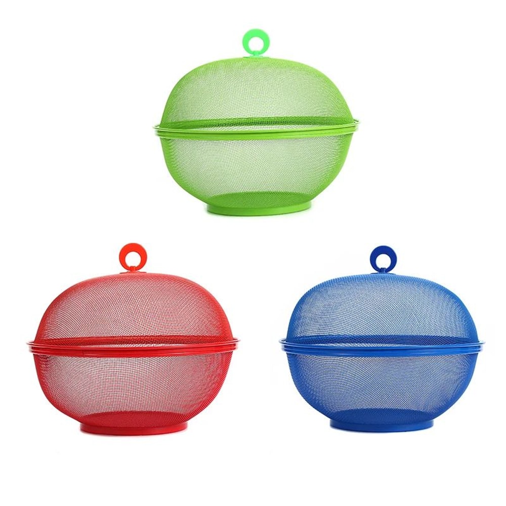 Mesh Fruit Storage Basket With Protective Lid 4