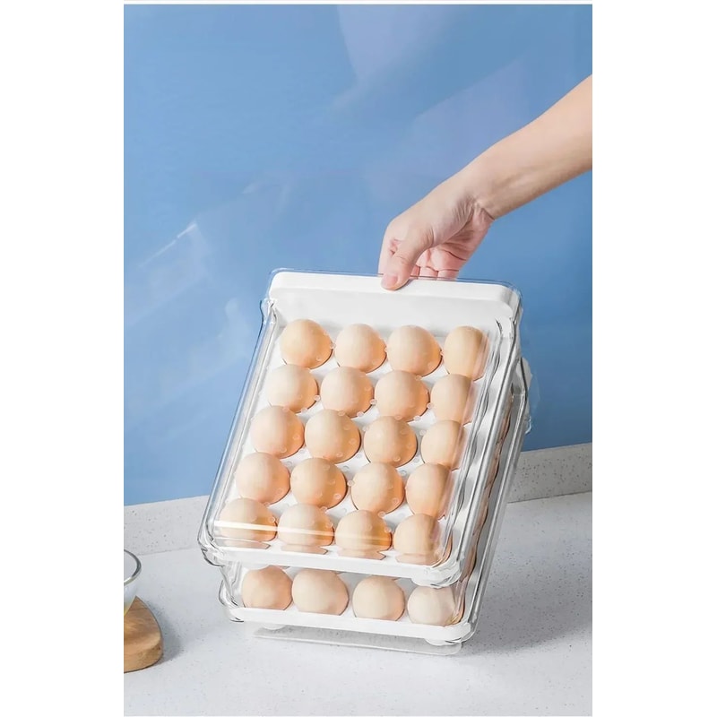 Automatic Rolling Egg Storage Organizer With Drawer Design 7