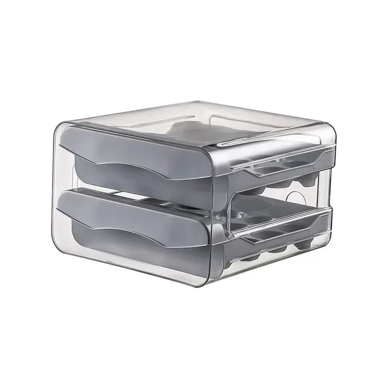 Automatic Rolling Egg Storage Organizer With Drawer Design 11