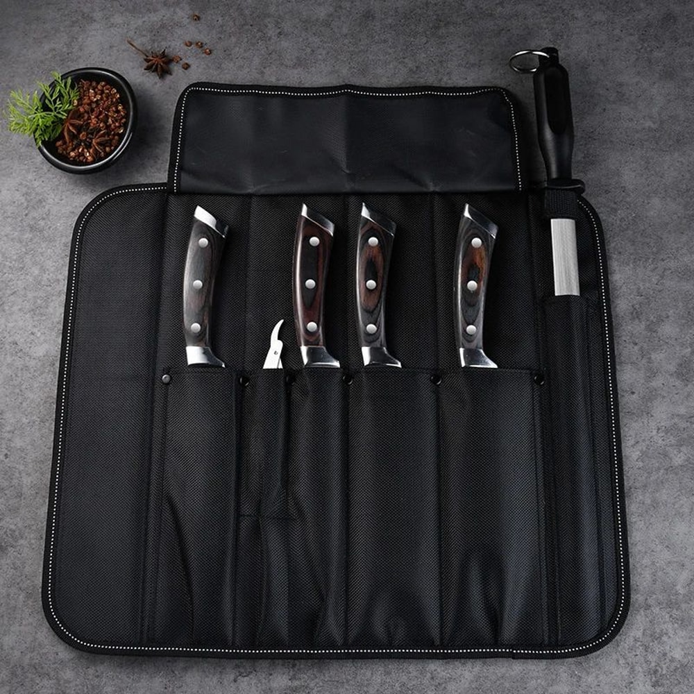 Portable Chef Knife Roll Storage Bag 1