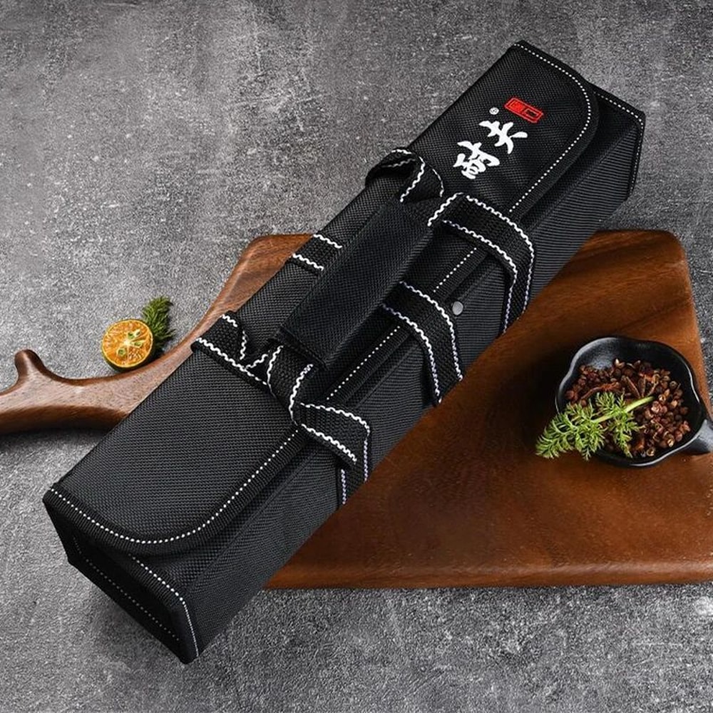 Portable Chef Knife Roll Storage Bag 8