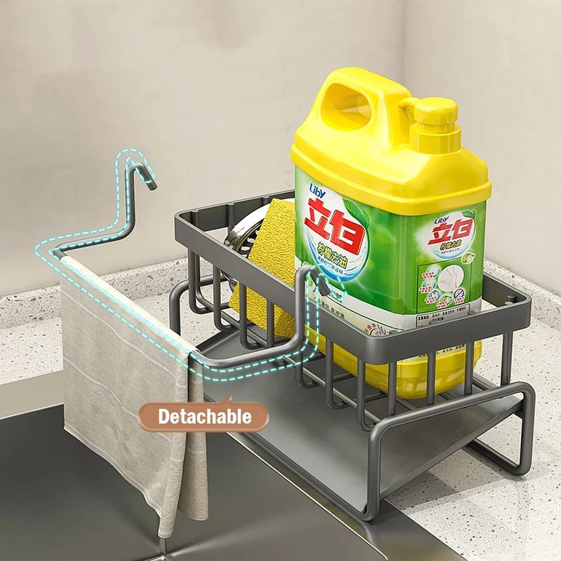 Stainless Steel Sink Sponge And Rag Organizer Rack 2
