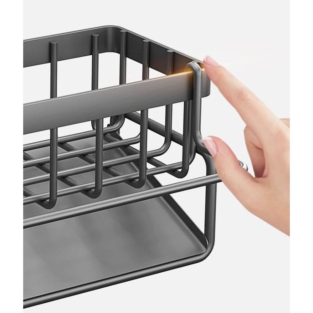 Stainless Steel Sink Sponge And Rag Organizer Rack 9