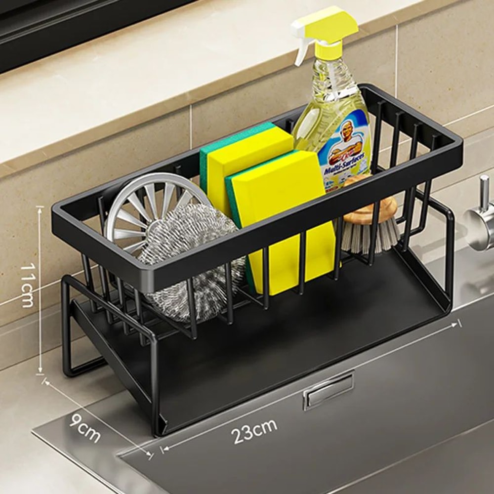 Stainless Steel Sink Sponge And Rag Organizer Rack 10