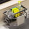 Stainless Steel Sink Sponge And Rag Organizer Rack 13