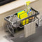 Stainless Steel Sink Sponge And Rag Organizer Rack 13