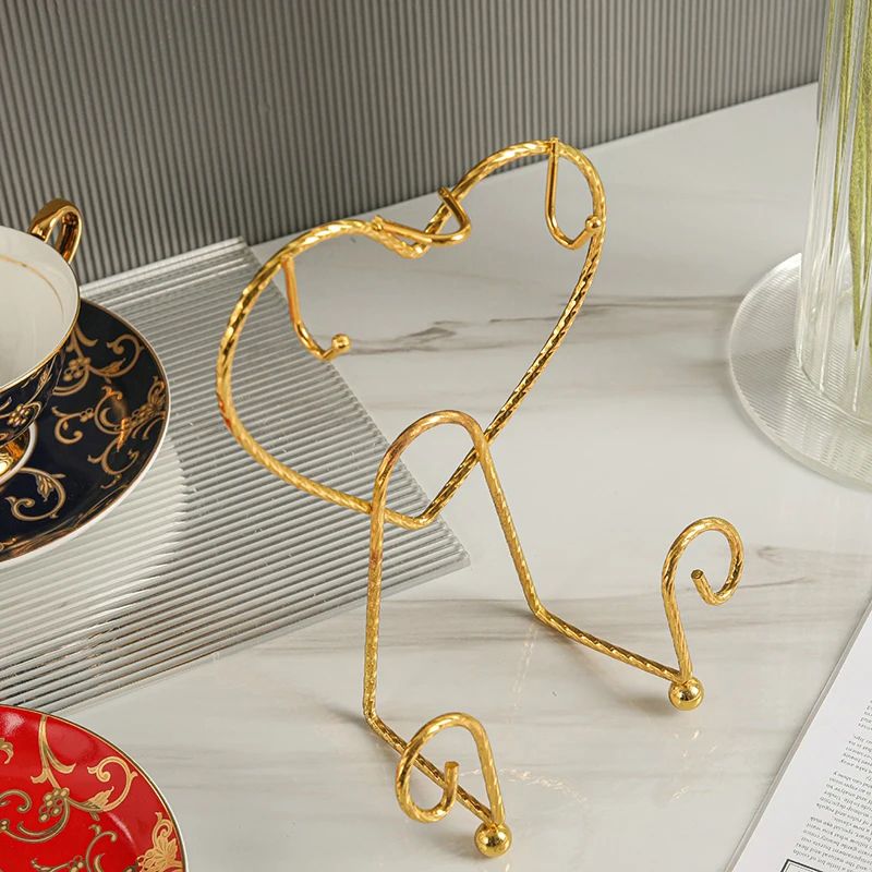 Luxury Metal Tea Cup And Saucer Display Rack 2
