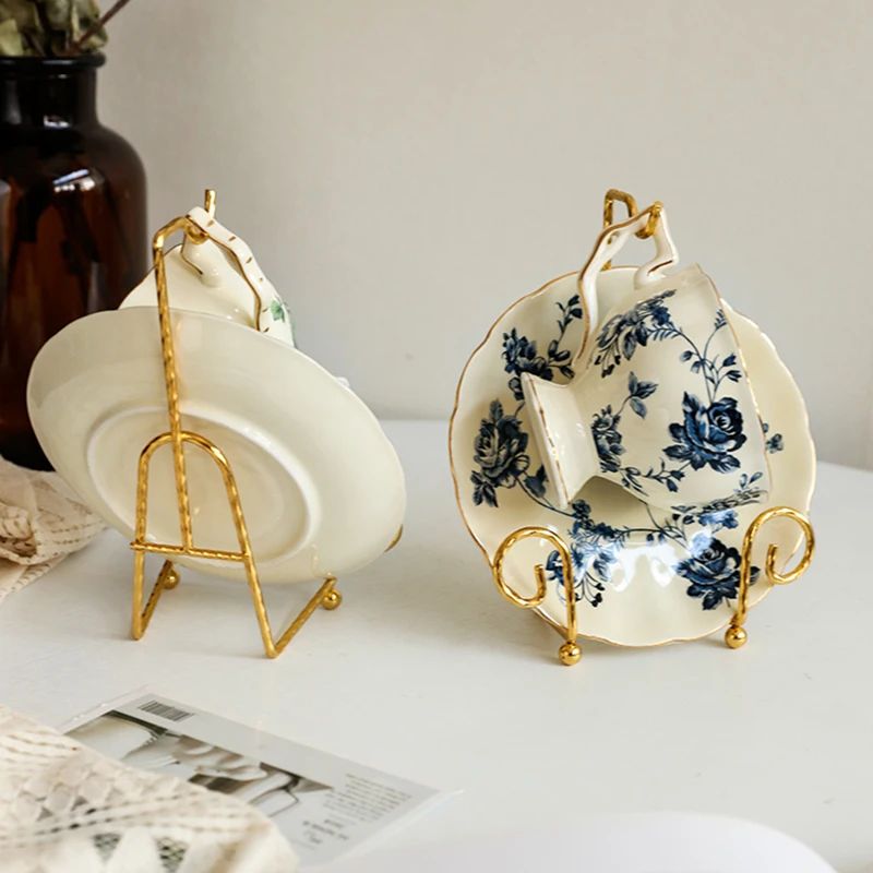 Luxury Metal Tea Cup And Saucer Display Rack 3