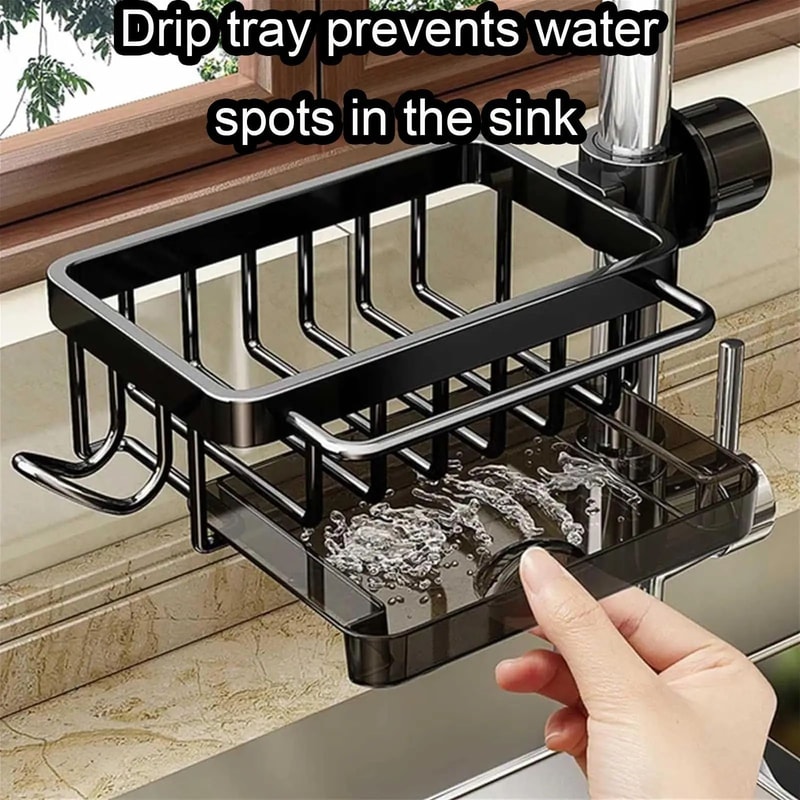 Adjustable Kitchen Sink Faucet Sponge Organizer 7