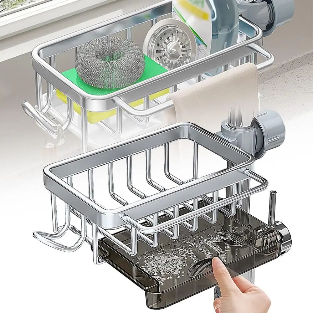 Adjustable Kitchen Sink Faucet Sponge Organizer 10