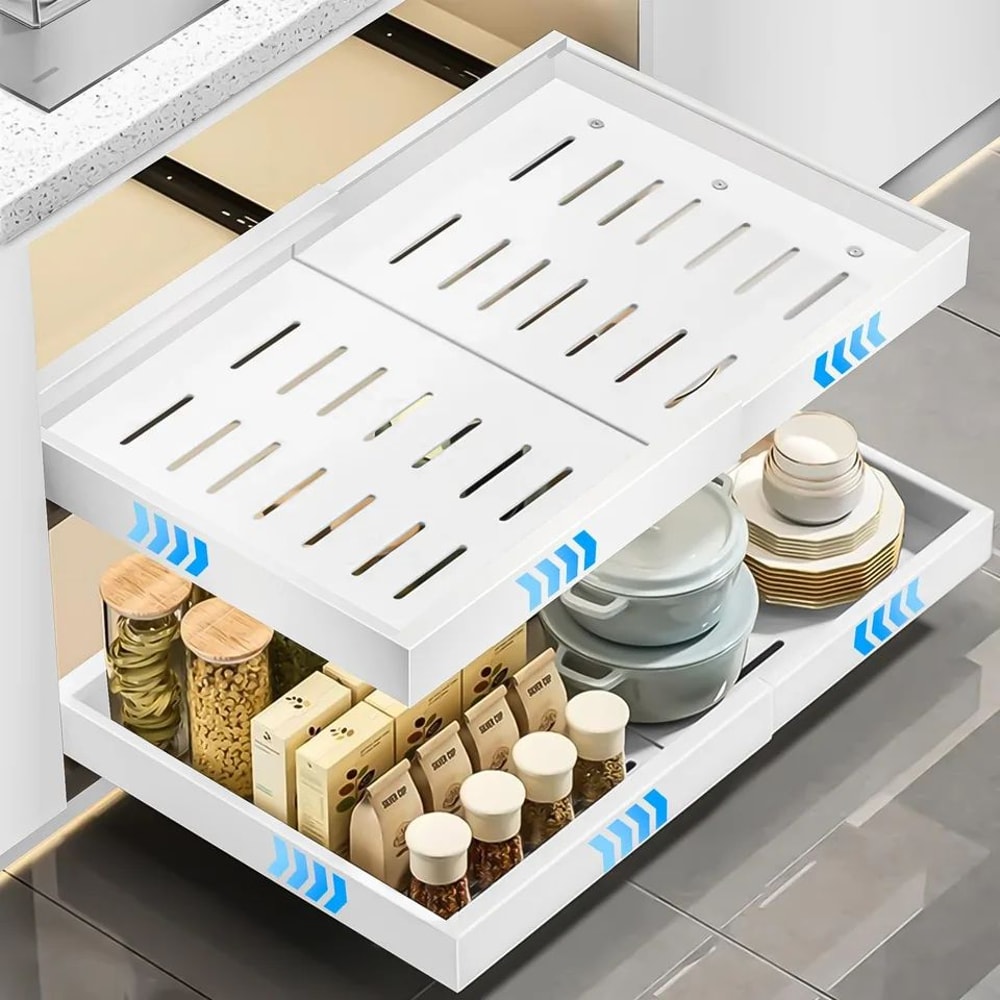 Expandable Pull Out Cabinet Storage Organizer 1