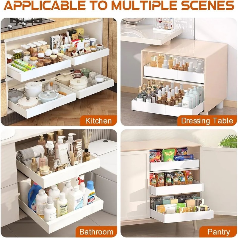 Expandable Pull Out Cabinet Storage Organizer 5