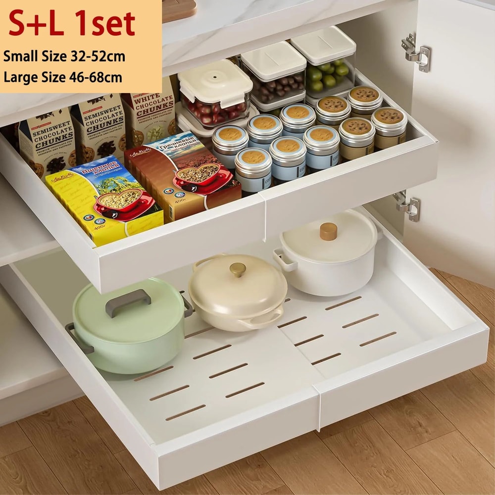 Expandable Pull Out Cabinet Storage Organizer 8