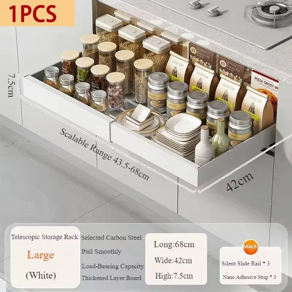Expandable Pull Out Cabinet Storage Organizer 9