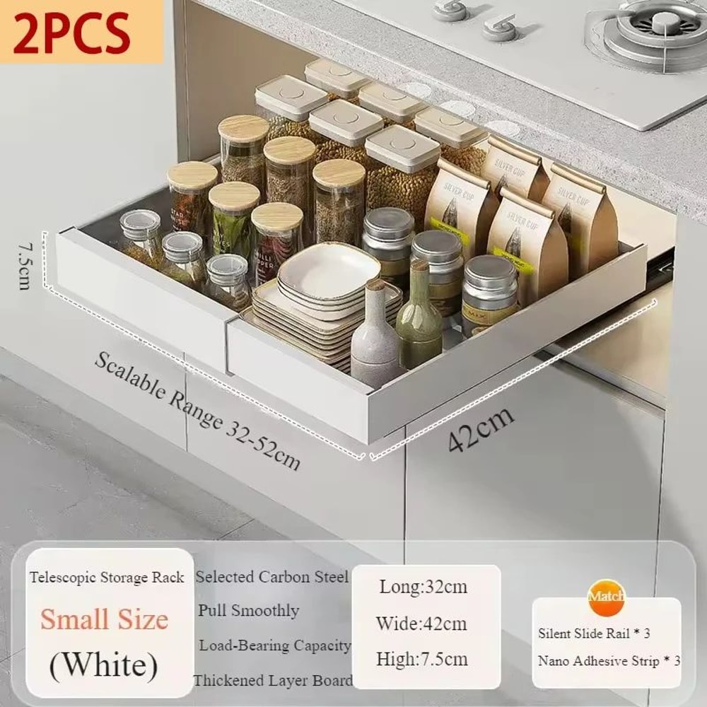 Expandable Pull Out Cabinet Storage Organizer 6