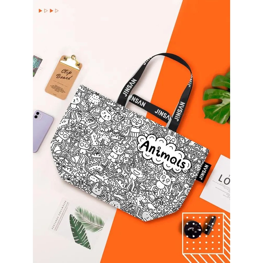 Large Capacity Reusable Shopping Shoulder Tote Bag 2
