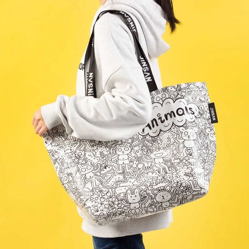 Large Capacity Reusable Shopping Shoulder Tote Bag 7