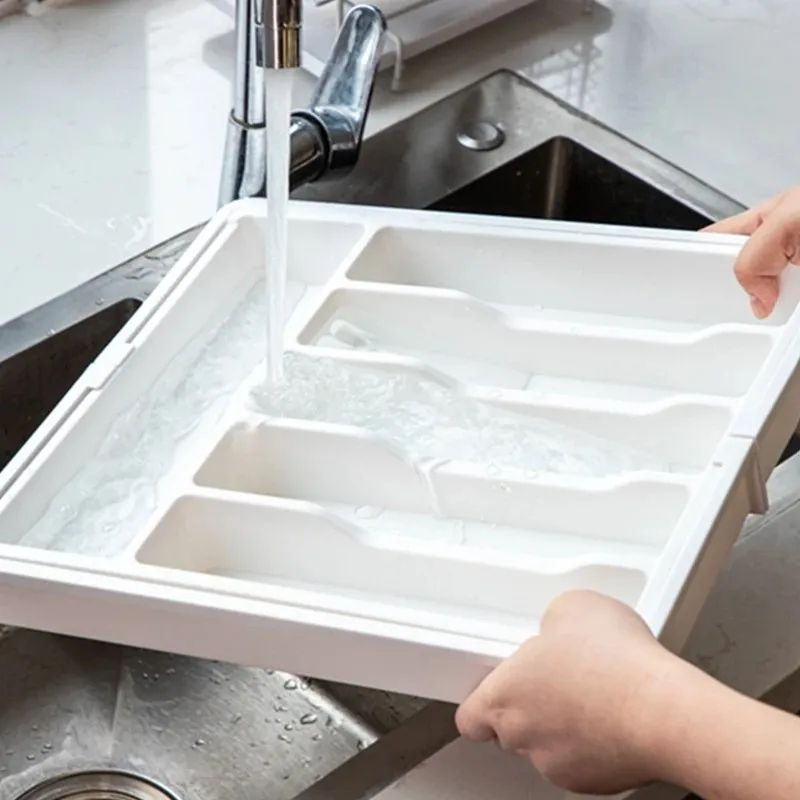 Expandable Adjustable Cutlery Drawer Organizer Tray 1