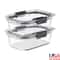 Airtight Glass Food Storage Container Set With Vented Lids 0