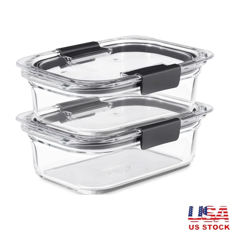 Airtight Glass Food Storage Container Set With Vented Lids 0