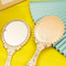 Rose Gold Vintage Handheld Mirror Elegant Portable Vanity Compact With Mirror Handle 2