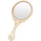 Rose Gold Vintage Handheld Mirror Elegant Portable Vanity Compact With Mirror Handle 4