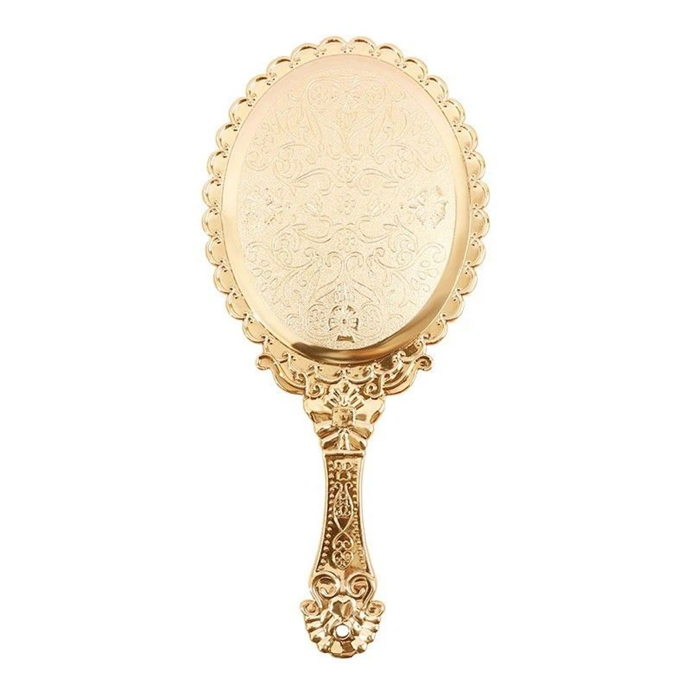 Rose Gold Vintage Handheld Mirror Elegant Portable Vanity Compact With Mirror Handle 5