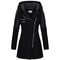 Autumn Winter Hooded Woolen DiagonalZip Coat For Women 9