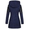 Autumn Winter Hooded Woolen DiagonalZip Coat For Women 6