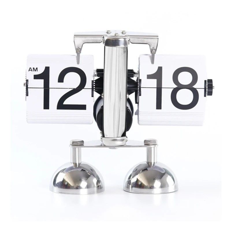 Vintage FlipPage Automatic Quartz Desk Clock Retro Timepiece Decor 7