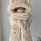 Cozy ElkAntler Winter Hat Scarf Glove Set Plush 3Piece Womens Winter Accessory Bundle 4