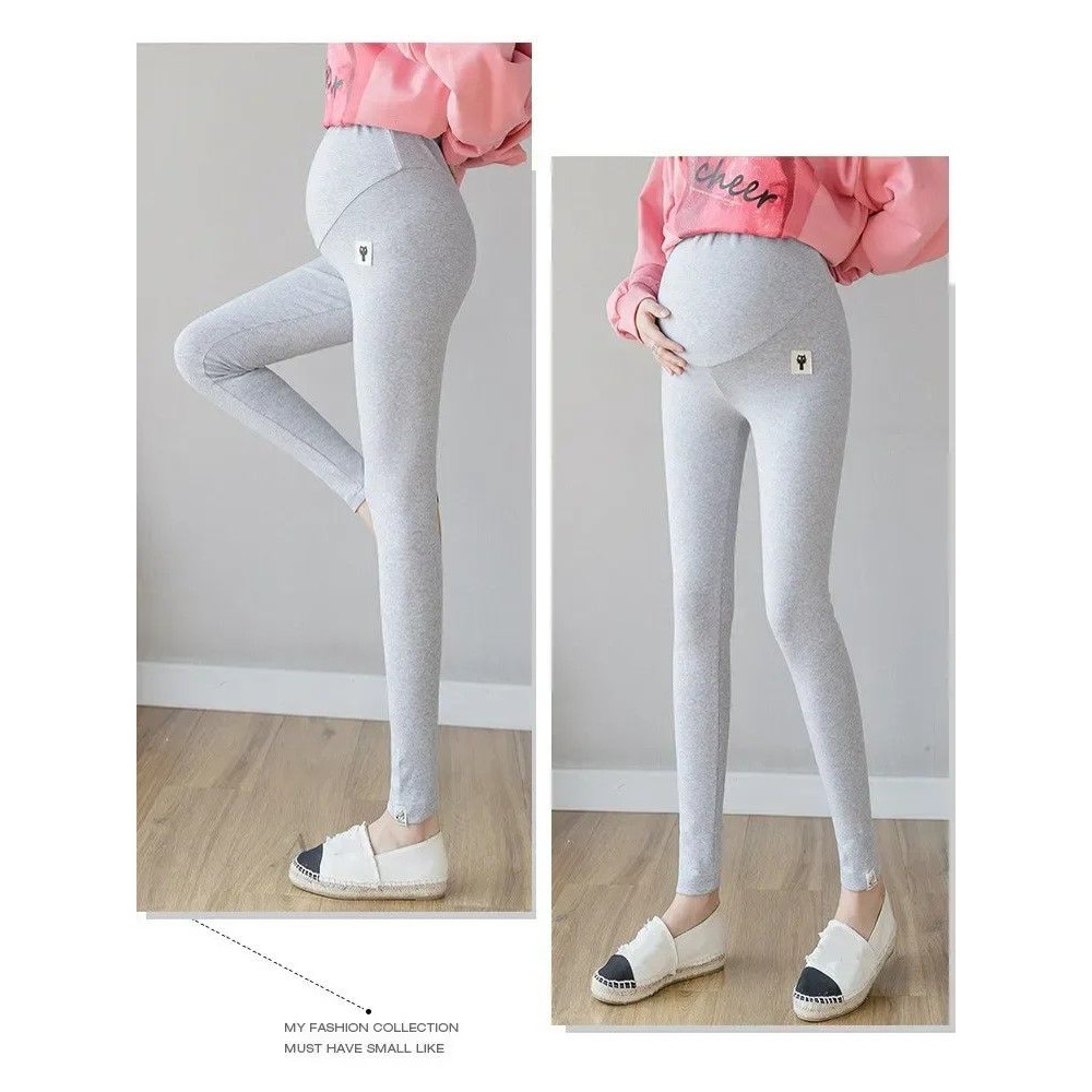 MamaEase Adjustable Bottoming Maternity Leggings HighWaist Support For Expecting Moms 5