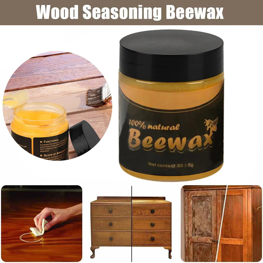 Natural Thrive Wood Furniture Wax Premium Beeswax Furniture Polish Complete Wood Care Solution 0