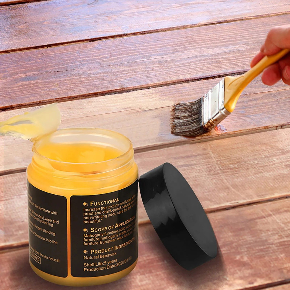 Natural Thrive Wood Furniture Wax Premium Beeswax Furniture Polish Complete Wood Care Solution 5
