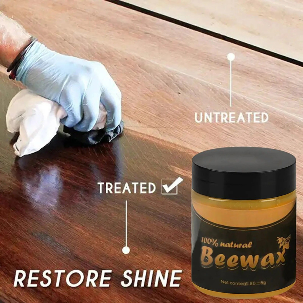 Natural Thrive Wood Furniture Wax Premium Beeswax Furniture Polish Complete Wood Care Solution 4