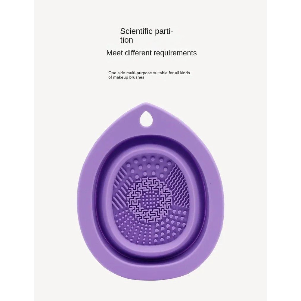 Premium Silicone Makeup Brush Cleaning Bowl PowderPuff Scrubber The Ultimate Foldable Tool For Spo 2