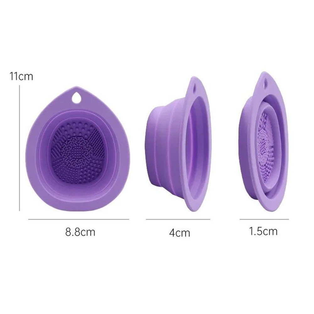 Premium Silicone Makeup Brush Cleaning Bowl PowderPuff Scrubber The Ultimate Foldable Tool For Spo 5