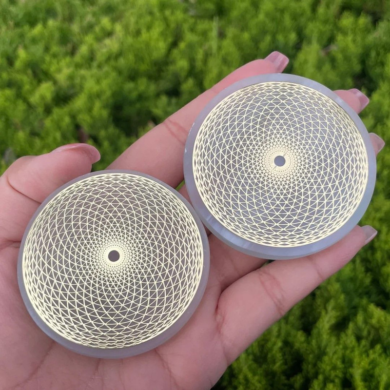 Natural Selenite Charging Plate Quartz Crystal Disk For Home Decor Energy Refresh 0